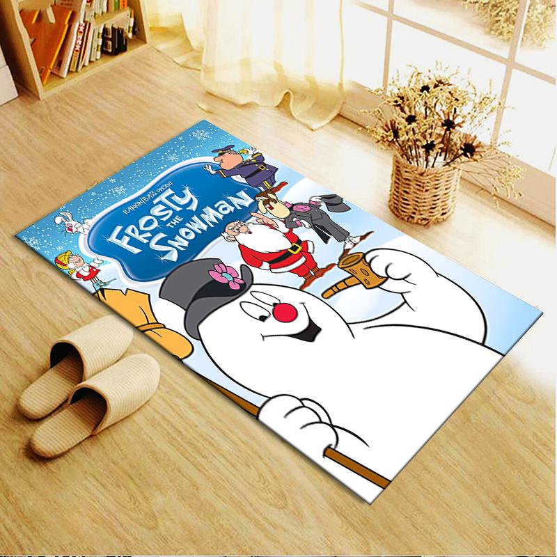 2026 NEUER Frosty the Snowman Teppich für Wohnzimmer Schlafzimmer Zuhause Sofadekoration, Kinderspiel rutschfeste Fußmatte