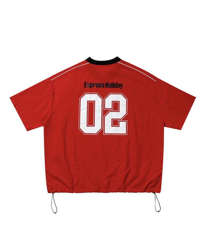 EXPRESSHOLIDAY Authentic Nylon Half T-Shirt_South Korea (Red)