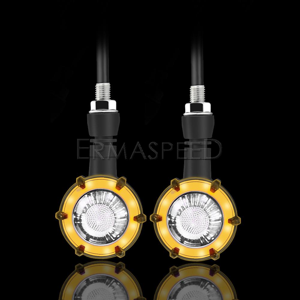 Led Sequential Turn Signals Motorcycle Indicators Blinkers Motorbike Brake Stop Signals Lamp 12V E-bike Scooter
