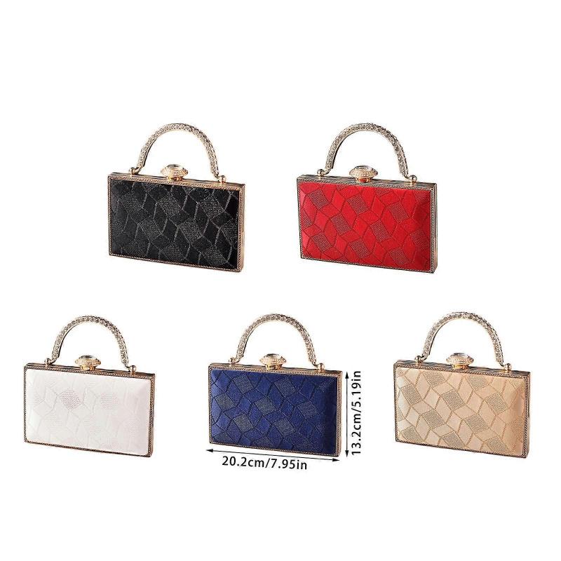 Elegant Evening Clutch Bag Shoulder Purse Crossbody Bags With Rhinestones Embellishments For Prom Parties And Weddings  Red