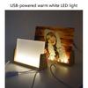Clear Acrylic Display Picture Frame with LED Lighting Wood Base Heat Transfer Machines Sublimation Blank Photo Frame
