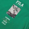 Fila Fusion Letter Print Round Neck Simple Sports Casual Straight Short Sleeve T-Shirt Men Tops Green T11M325110F-GN