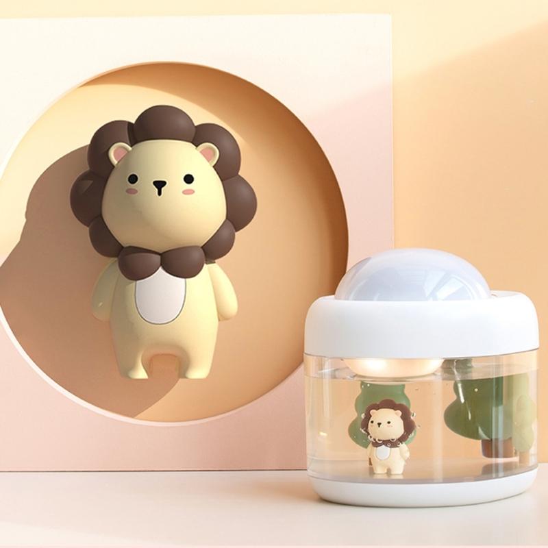 Portable 3 in 1 Air Humidifier with Rotation Projection & Atmosphere Lamp Adorable-design Girlfirend Gift for Bedroom