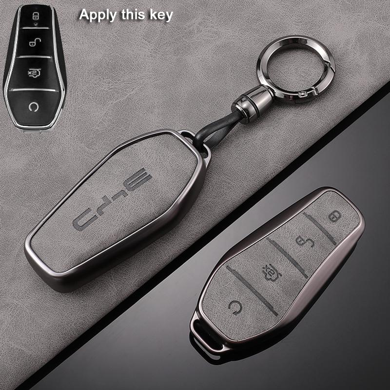 Car Key Case For BYD Yuan Plus ATTO 3 Song Han Pro Dmi Dolphin Seagull Seal U Leather Auto Accessories Keychain Key Cover Shell
