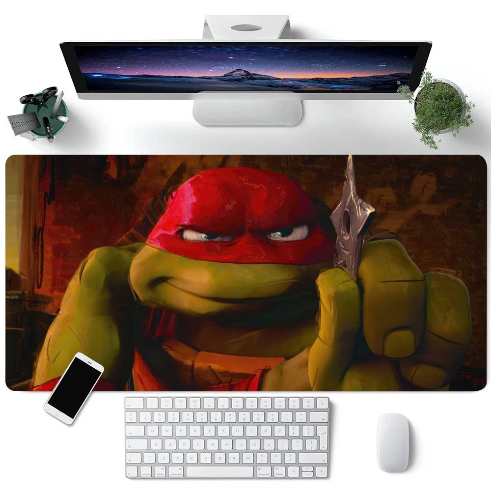 N-Ninja T-Turtles Mousepad Large Keyboard Desk Mat Gaming Mouse Pad LockEdge Non-slip Mat