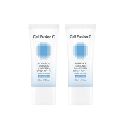 CellFusionC Aquatica Chladivý opalovací krém 35 ml Dvojitá sada (Péče proti stárnutí vlivem UV záření)