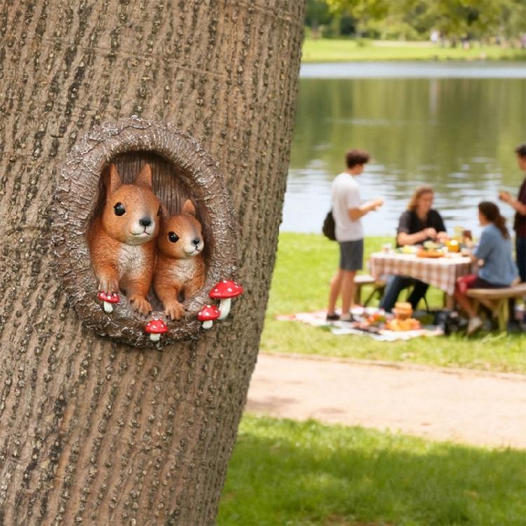 Hand Painted Squirrel Statue Garden Squirrel Statue Ornament For Garden Trees And Outdoor Landscape Decoration