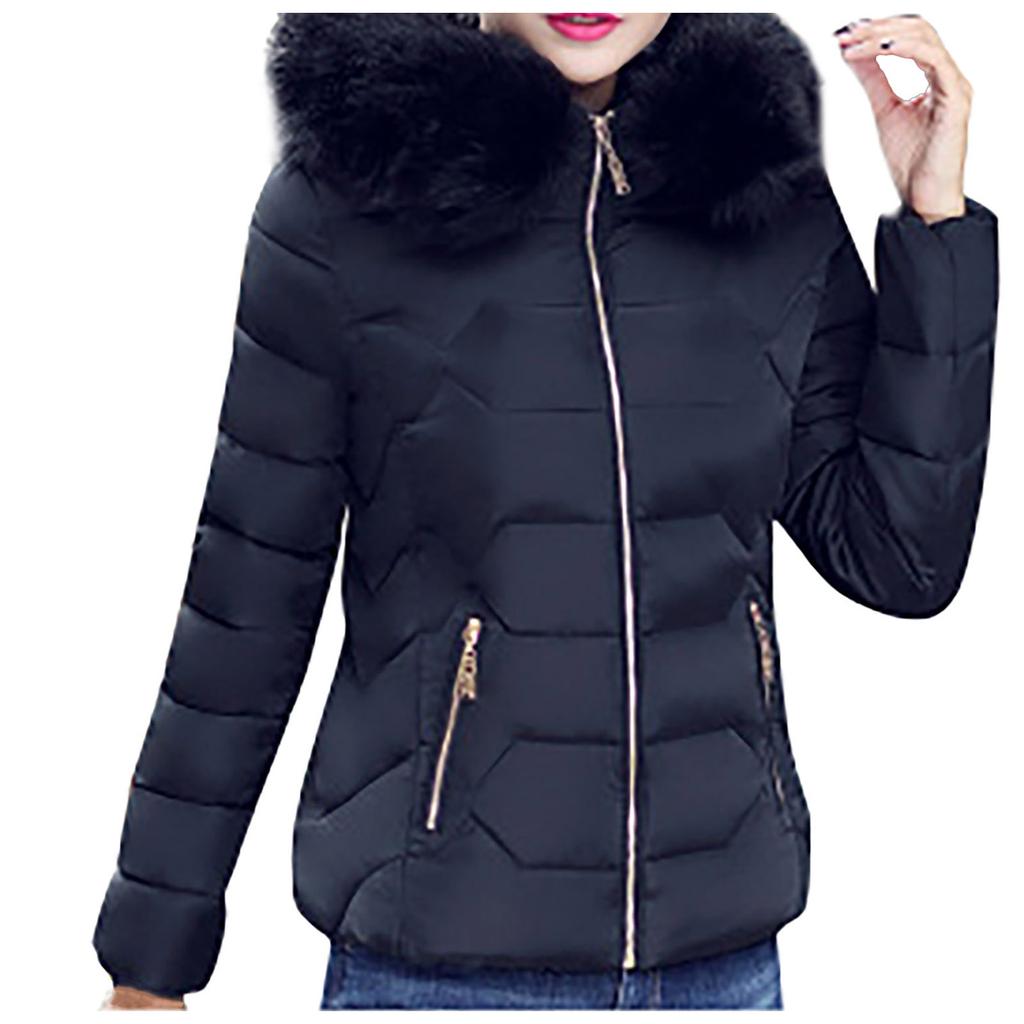 Dámská móda, jednobarevná bavlněná bunda s dlouhým rukávem a kapucí