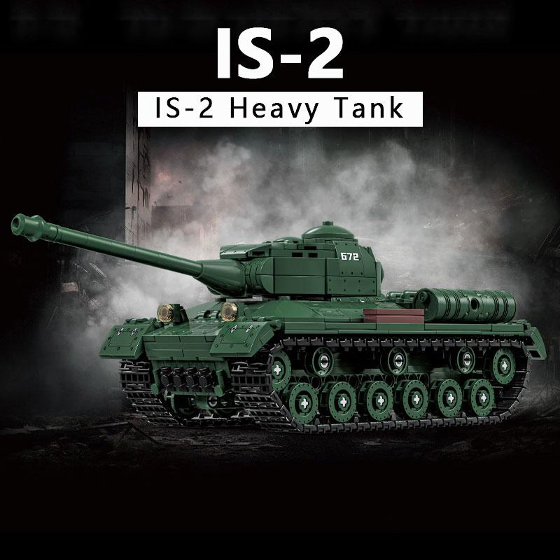 

Soviet IS-2 Heavy Tank building blocks, classic armored vehicle puzzle toy model, children s handmade DIY assembly, boys gift