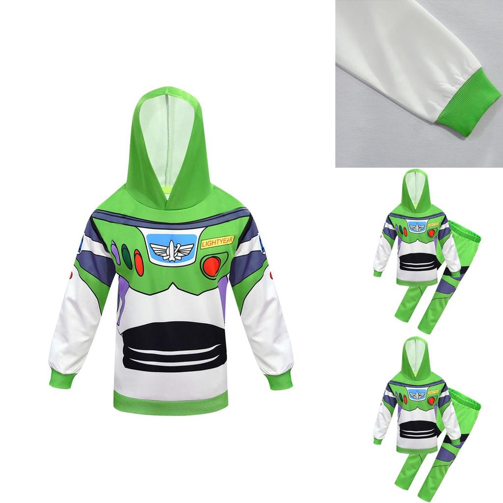 Adorable 4 Cosplay Buzz Lightyear 2pcs Set Hoodie Pants Halloween Costume