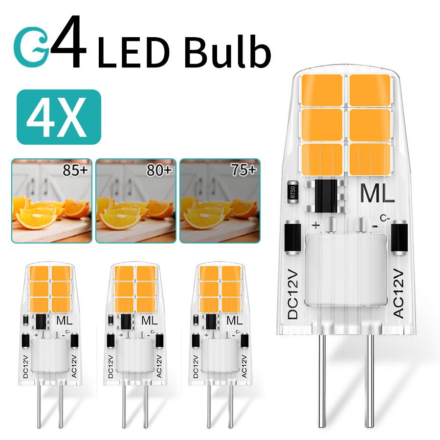 

4 шт. Мини G4 светодиодные лампы 1,2 Вт постоянного тока 12 В G4 светодиодная лампа для люстры хрустальный светильник подвесные светильники для отелей заменить 10 Вт галогенную лампу