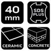 Dłuto Sds Plus 40 X 250 Mm, 25 St.