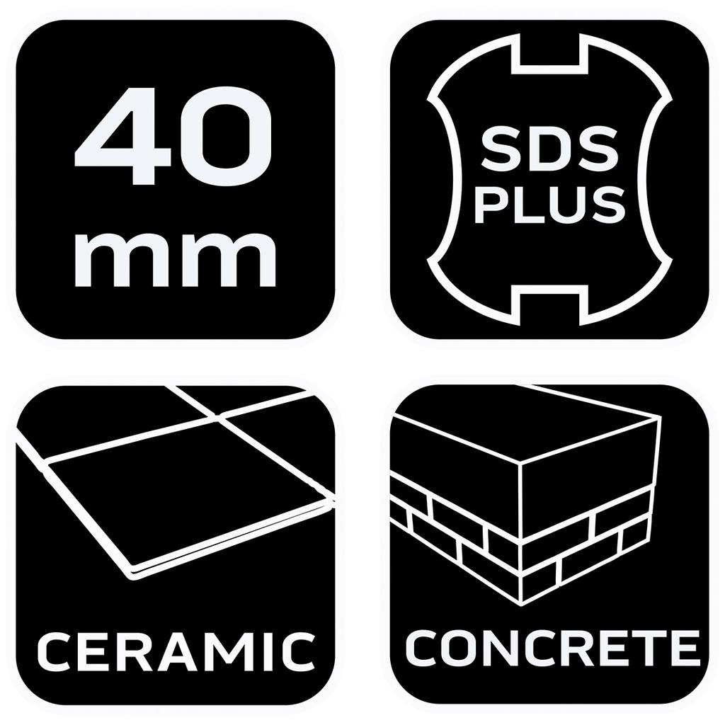 Dłuto Sds Plus 40 X 250 Mm, 25 St.