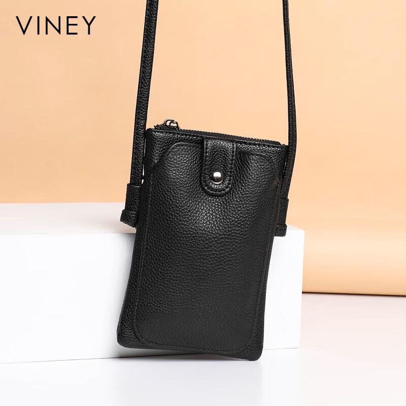 VINEY Women's Leather Mini Crossbody Bag