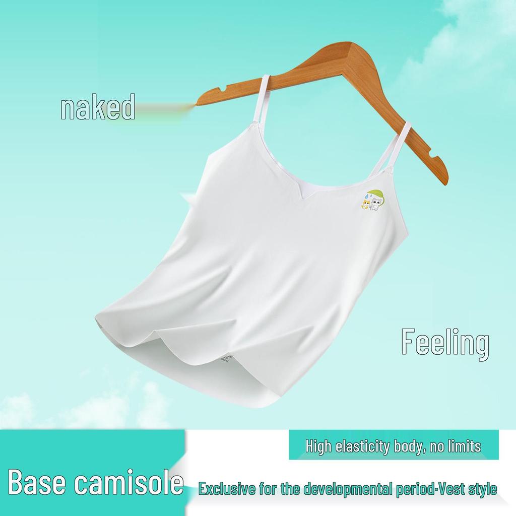Stage 1 Girls' Anti-Nipple Vest - Fixed Cup, Long Strap