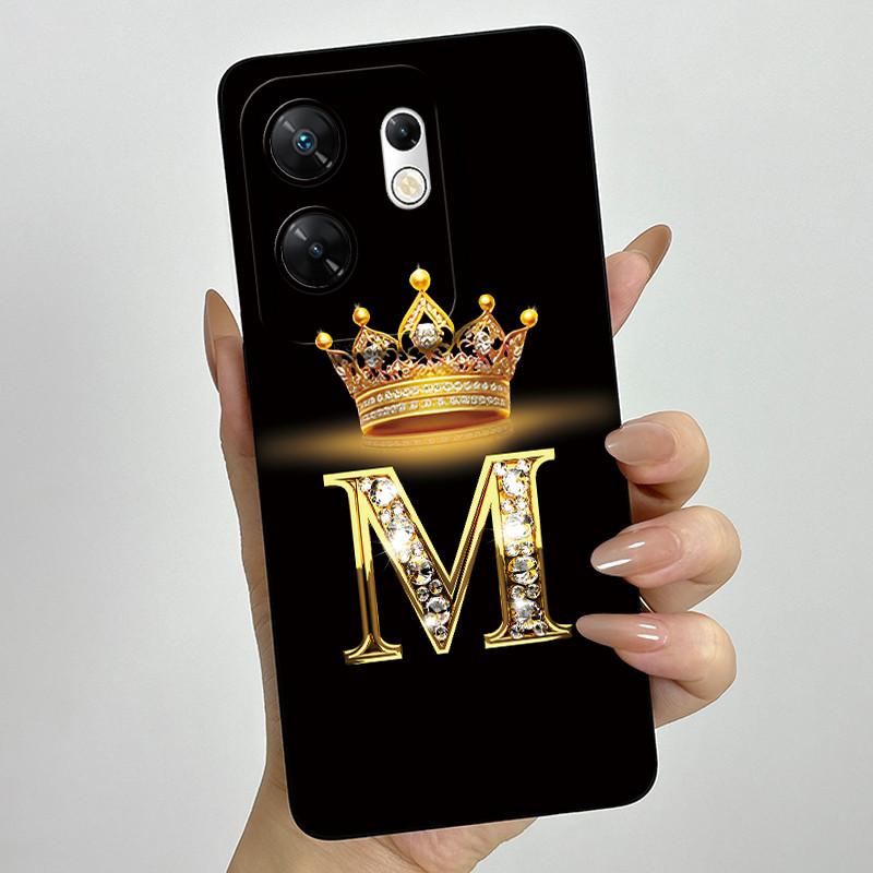 Case for infinix Zero 30 4G 5G Case X6731 Crown Letters Soft Silicone Shockproof Cover For Infinix Zero30 4g Cases X6731B Funda
