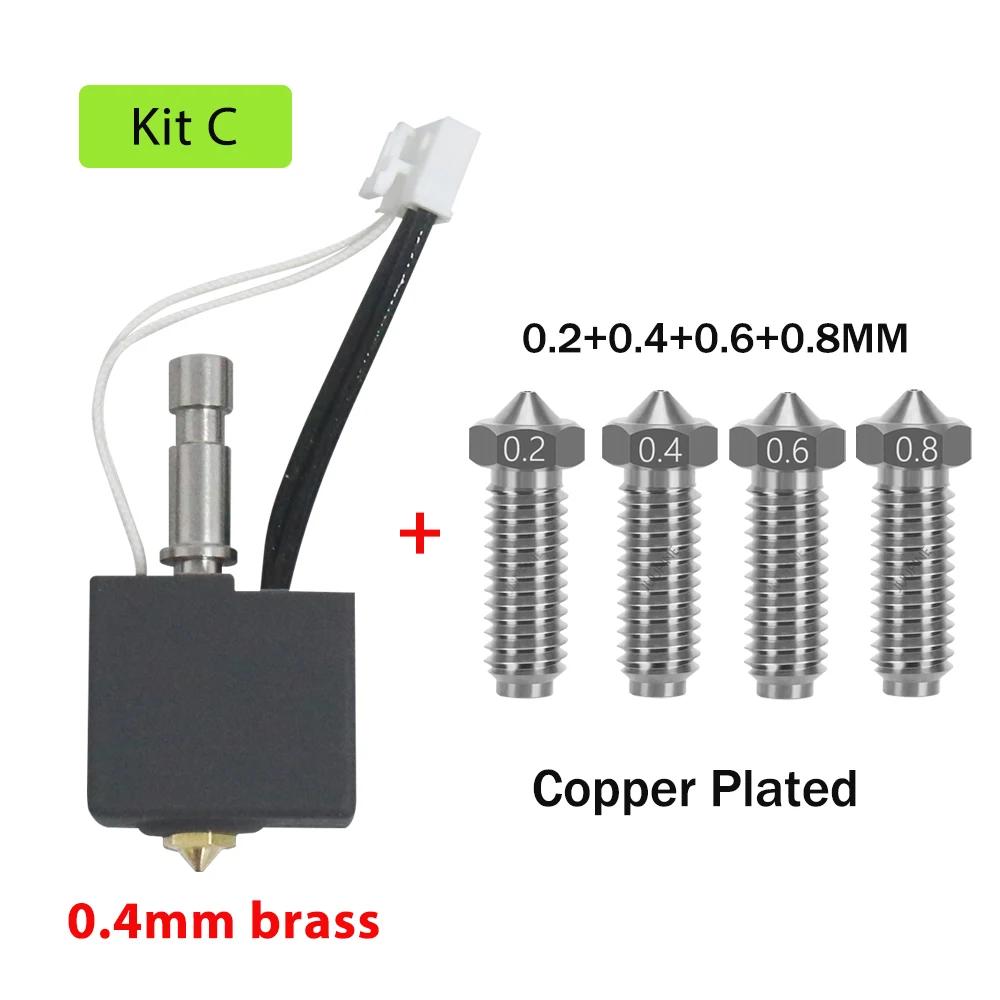 For Anycubic Kobra S1 Hotend Kobra S1 Combo Hot End Kit 0.4mm Multiple Stainless Steel for Anycubic Kobra S1/ACE Pro Print Heat