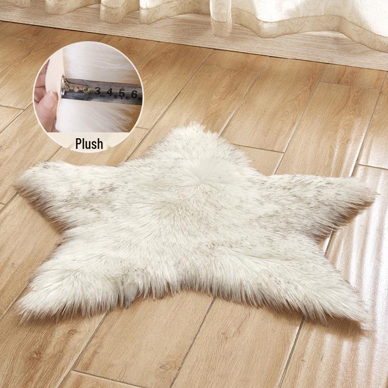 Machine Washable Modern Faux Fur Rug - Dirt-Resistant Living Room/Bedroom Mat