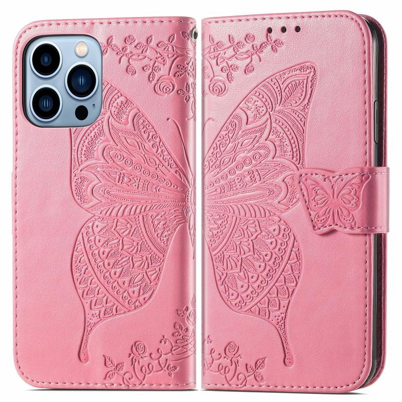 Shockproof Printed Butterfly Leather Flip Wallet Card Holder Case For iPhone 17 Air 16 15 14 13 12 Pro Max Plus 16E Phone Cover