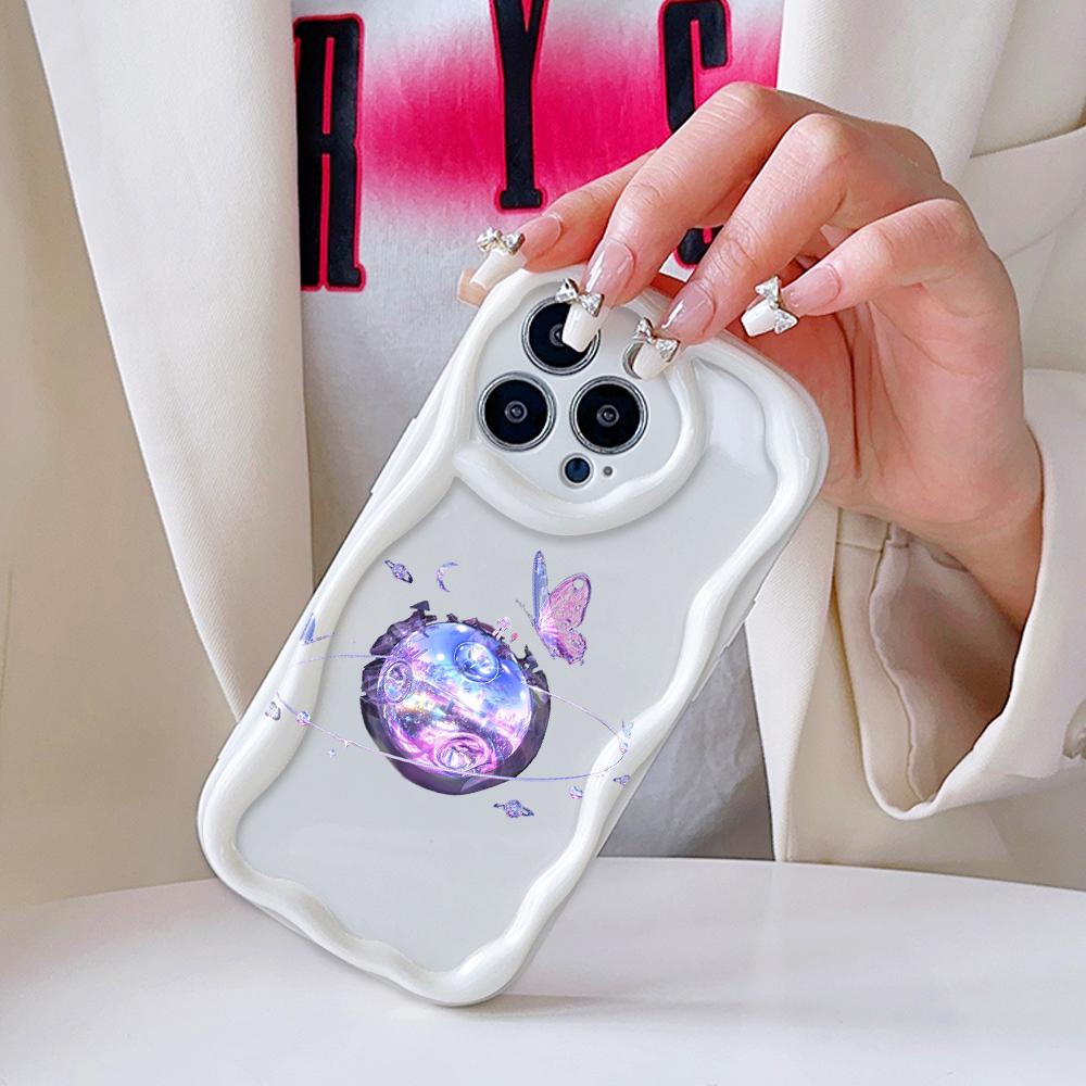 Pro OPPO A17 A18 A38 A58 A98 Reno7 Z 8Z 8T 11F 11 Pro Realme 12 Lite 12 Pro C30 Krásný Planetově Fialový Motýl Měkký Silikonový Kryt na Telefon