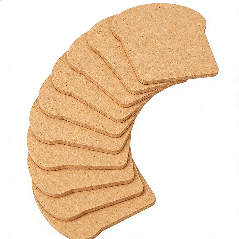 6 Pack Cork Trivet, Bread-shaped Insulation Pads Coasters Set Heat Resistant Hot Mat for Kitchen, Table, Countertops