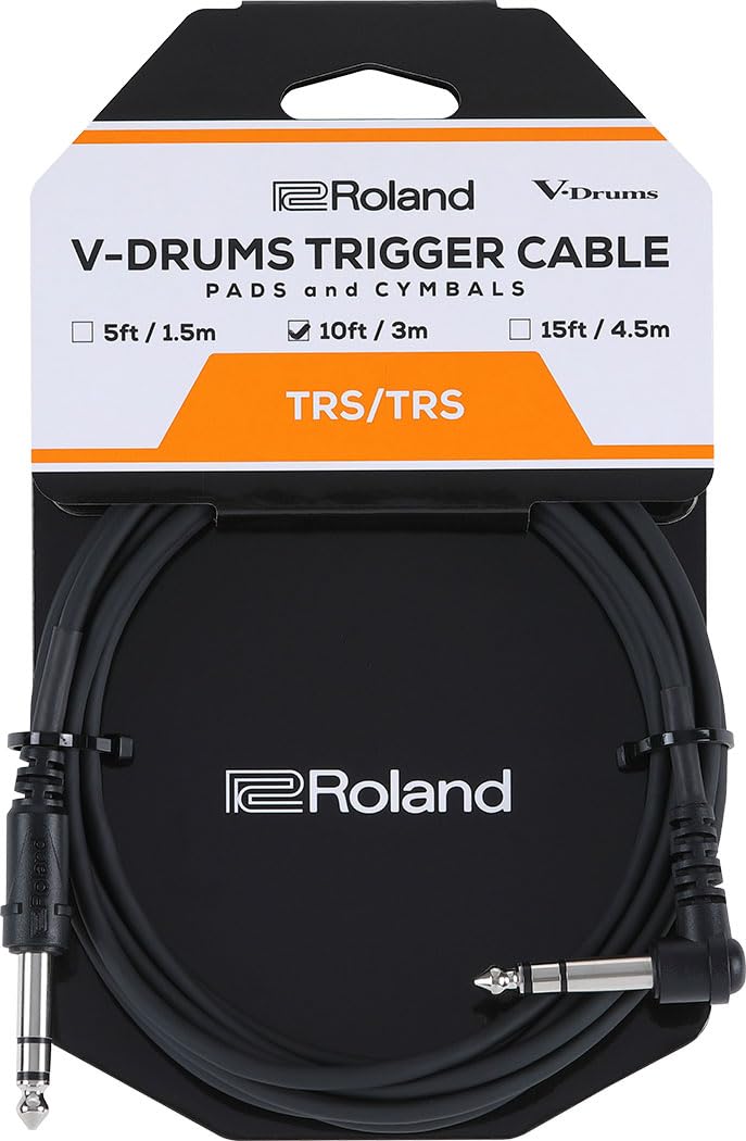 

Roland Trigger 3m Long PCS-10-TRA V-Drums Pad/Cymbal Cable, чёрный