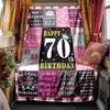 70Th Birthday Blanket Personalized Name Soft Comfortable Stylish Blanket Car Blanket Perfect For Travel Camping Outdoor Home Suitable For All Seasons