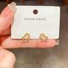 Minimalist Sweet Style Hollow Horse Stud Earrings for Women - Unique Daily Fashion Jewelry