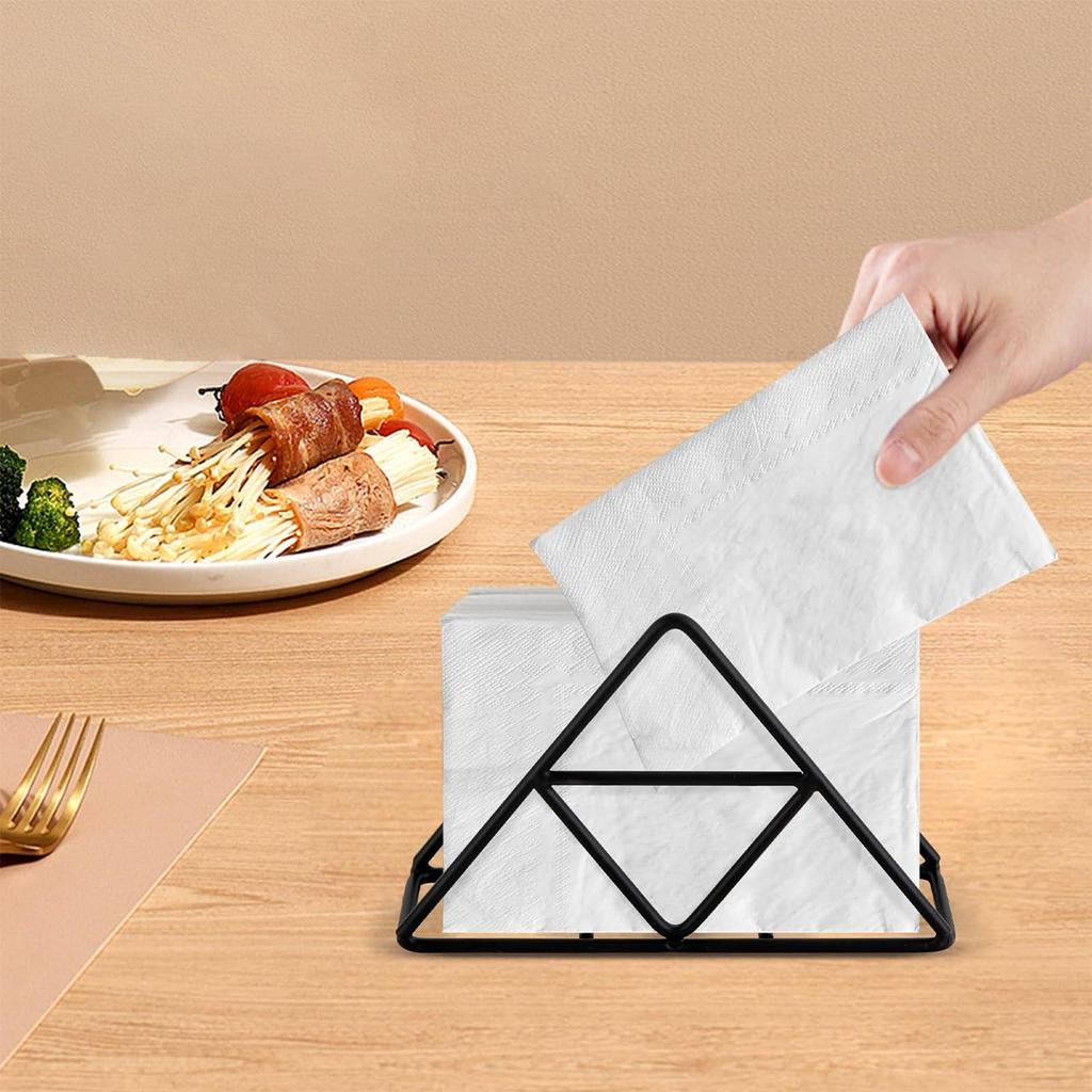 Napkin Holder For Table Black Napkin Holder Tissue Dispenser For Bathroom Countertop Tabletop Cabinet Bar Restaurant Party