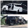 KLT 1:24 Toyota Alphard 20cm Diecast Alloy Car Model Kids Toys