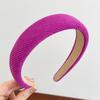 Rose Red Wide-brimmed Sponge Hair Band Women Fairy Temperament Headband Tweed Head Hoop Hairband Princess Girls Hair Accessories
