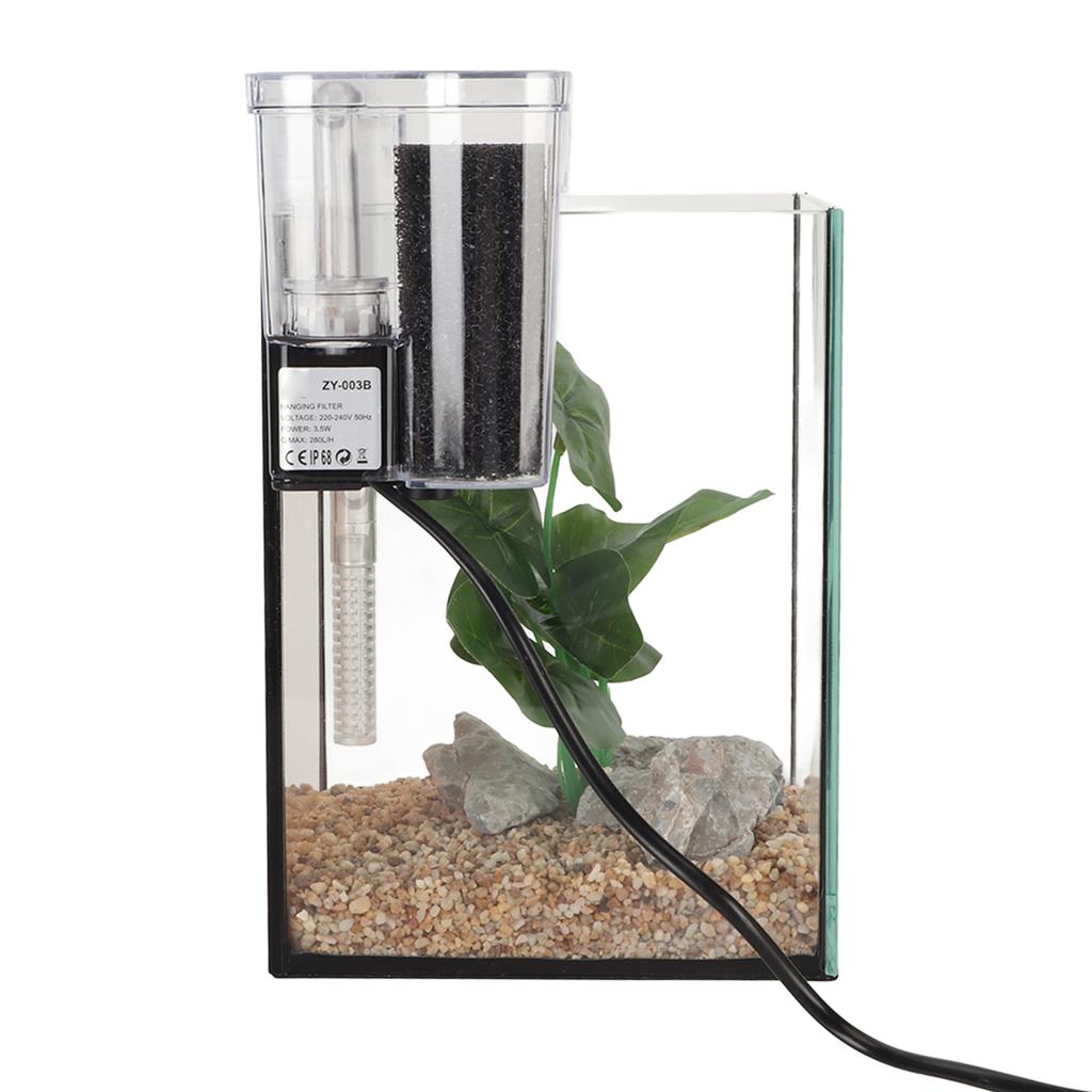 Aquarium Starter Kit Innovative Landscaping Silent 3 In 1 Fish Tank with Power Filter and LED
