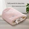 Japanese-Style Winter Cat Sleeping Bag - Large Round Cozy Bed for Deep Sleep