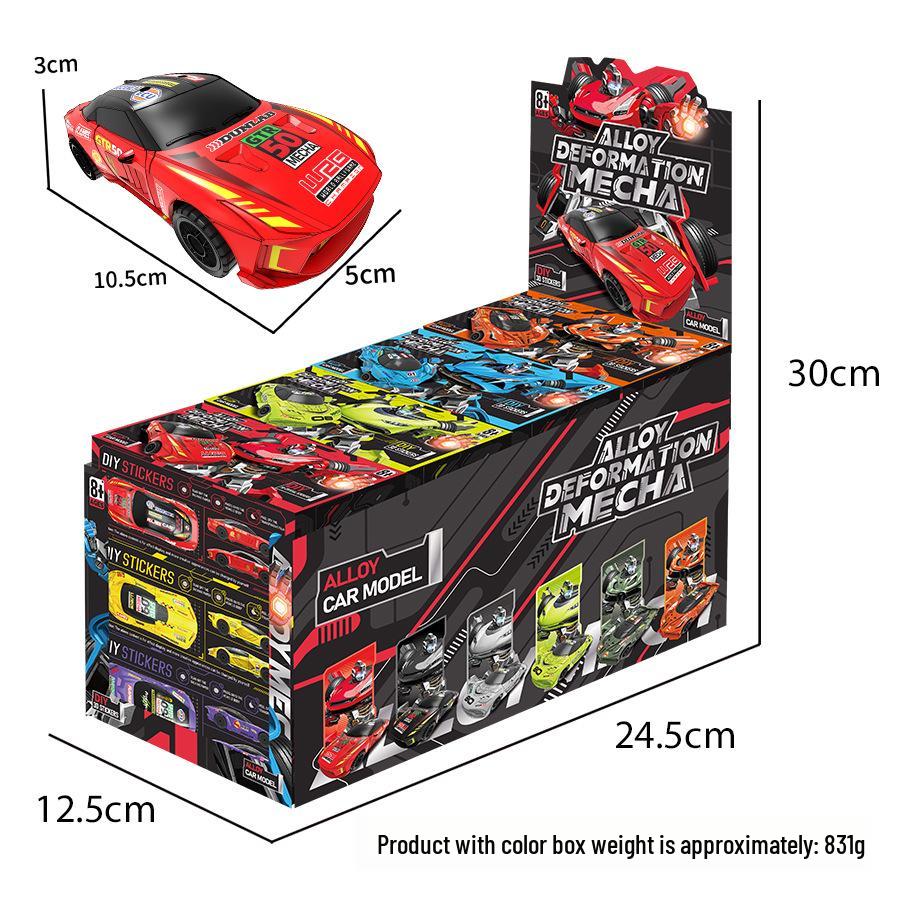 Alloy Transforming Mecha Robot Inertial Car Toy for Kids