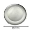 Titanium Camping Plate Lightweight Camping Plate For Barbecue Home Dinnerware Round Frosted Picnic Gear Reusable Tableware
