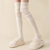 Socks Women'S Knee Socks Autumn And Winter, Thigh Socks Pure Cotton Sweat-Absorbing Japanese Stacking Socks Solid Color Fashion High-Tube Socks