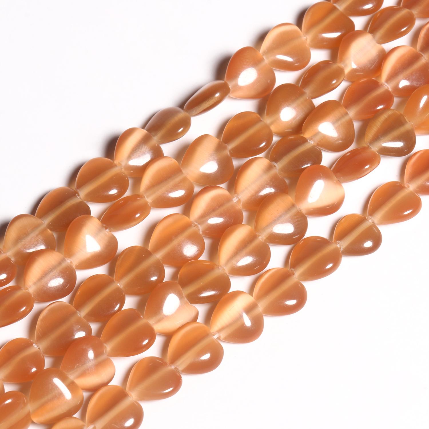 

1 шт., бусины из натурального камня, 8 мм, кошачий глаз, лунный камень, опал, в форме сердца, разные цвета, свободные прокладки из бисера, для изготовления ювелирных изделий, браслет, ожерелье 8mm about 46pcs светло-оранжевый