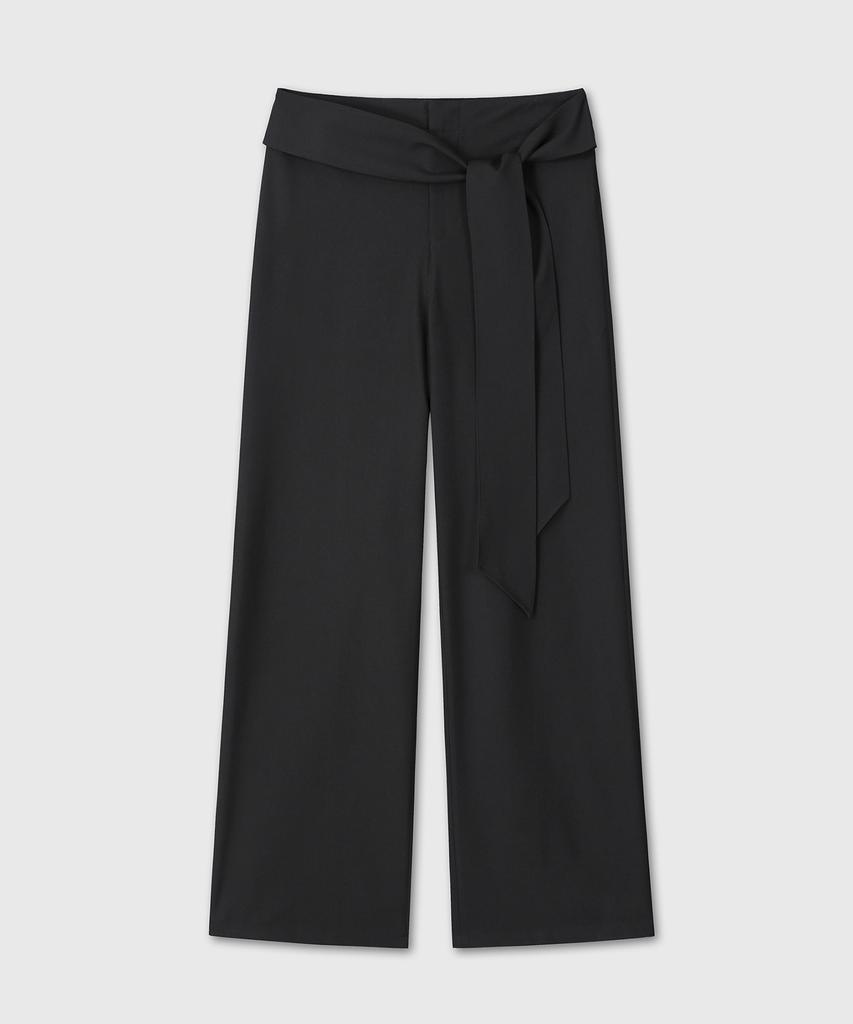 Daibeuinumeon Wrap Wide Tie Pants (Black)