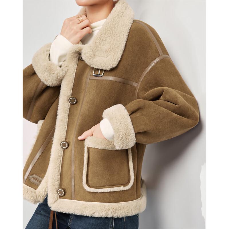 IEF 2025 Winter Frosted Leather & Fur Jacket