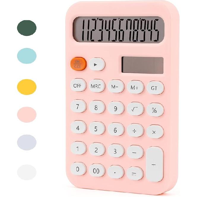 Pink Calculator Small Basic Calculator for School Back to School Gifts School Supplies 4 Function Calculators for Students Pocket Calculators Pink