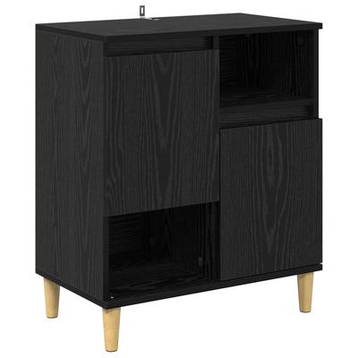 Sideboard In Black Oak Look 35 X 60 X 70 Cm Engineered Wood