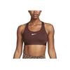 Swoosh Logo Supportive Fitted Sports Bra Women Underwear Brown DX6822-227
