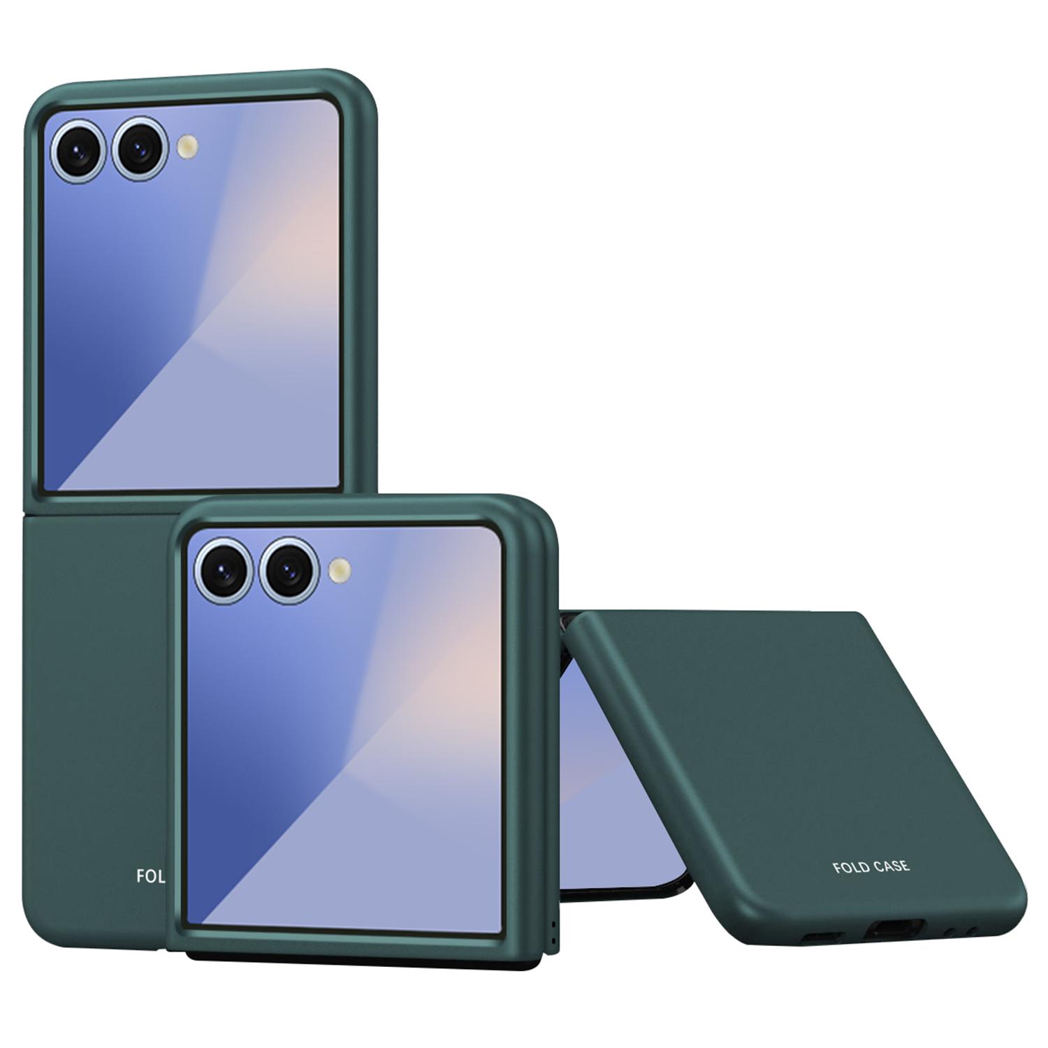 

For Samsung Galaxy Z Flip7 5G Case Skin-Touch Hard PC Phone Cover Green