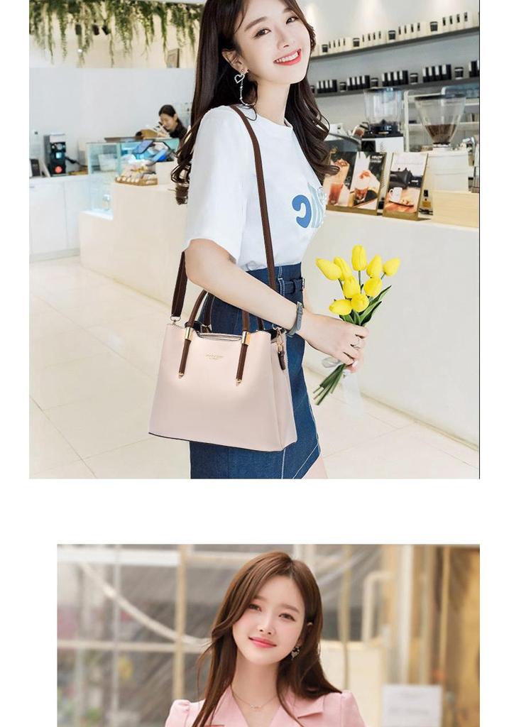 Borsa a tracolla tote in pelle PU di grande capacità per donne di mezza età