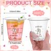 200 Pack Plastic Wedding Cups 12Oz Mr And Mrs Clear Disposable Party Cups