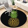 1pc Pineapple Sunflowers Office Round Area Rug, Indoor Mat Suitable ForOffice, Under Office Chairs Bedroom Living Room Home Decor T167