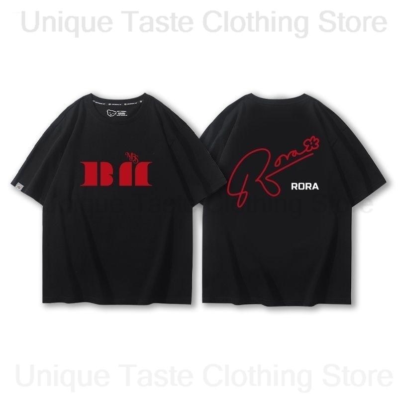 New BABYMONSTER T Shirt Concert HELLO MONSTERS Tshirt Kpop Women Unisex Summer Cotton Short Sleeve Tee Babymonster Fans Clothes