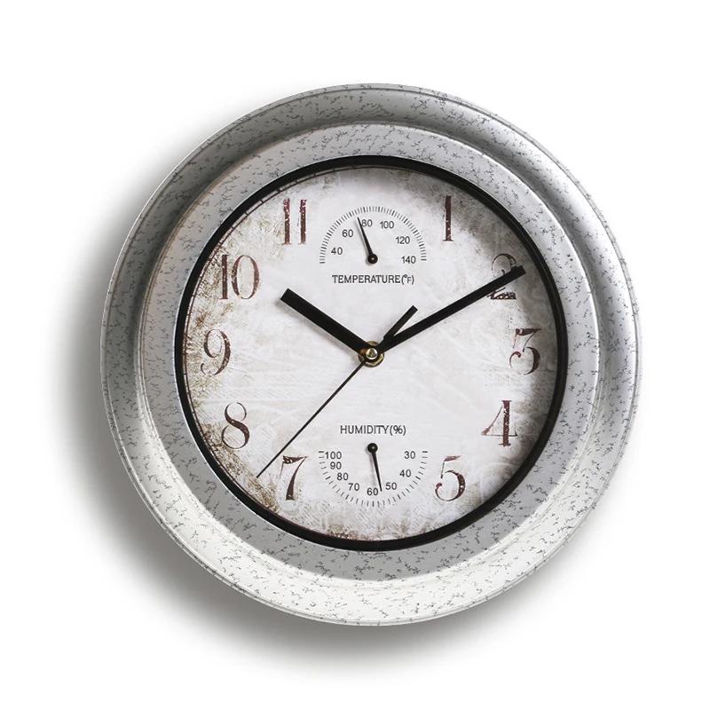 12 Inch Outdoor Waterproof Wall Clock Bathroom Kitchen Patio Shop Living Room Decorative Wall Clock Stylish Silent Wall Clock 12 inch