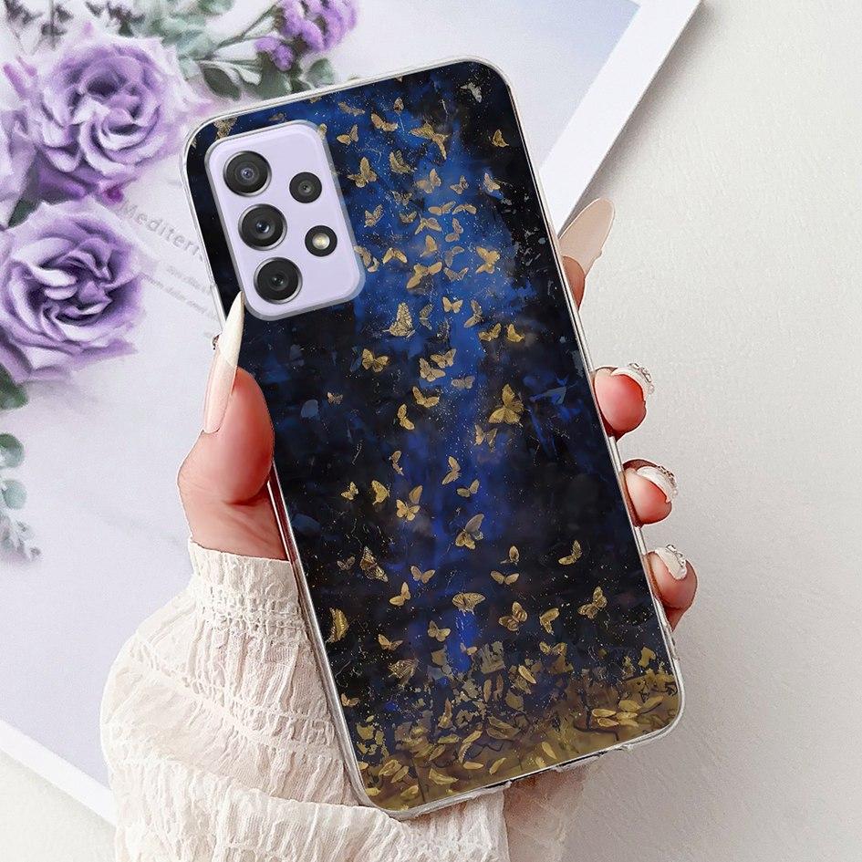 For Samsung Galaxy A52 A52s 5G Case SM-A526B SM-A528B Phone Cover Fashion Flower Soft Silicone Funda For Samsung A72 A 52 Bumper