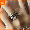 925 Sterling Silver Rings For Women Men Fine Jewelry Finger Adjustable Open Retro Interware Ring For Party Birthday Gift